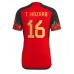Belgien Thorgan Hazard #16 Replika Hemma matchkläder VM 2022 Korta ärmar